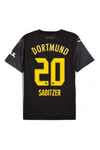 Borussia Dortmund Marcel Sabitzer #20 Jalkapallovaatteet Vieraspaita 2024-25 Lyhythihainen